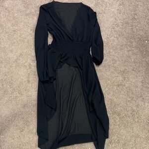 Sheer Black Dress Overlay